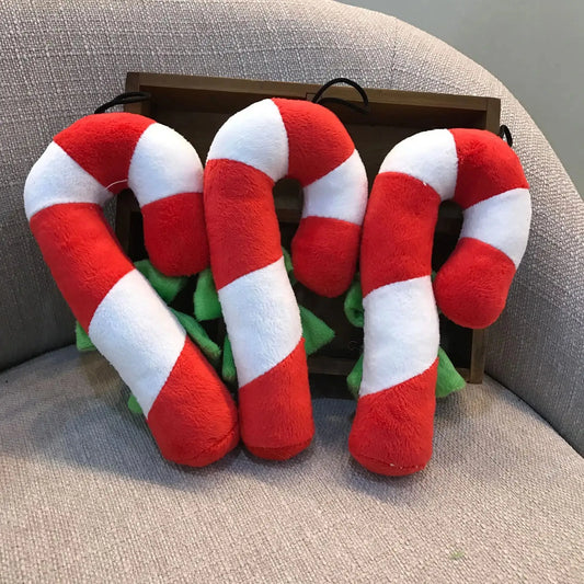 Large Candy Cane Christmas Plush Toy